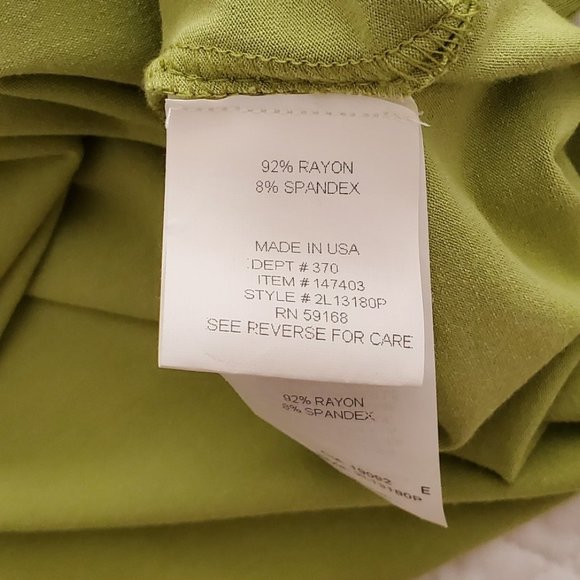 Karen Kane Slit Short Sleeve Ruched V-neck Top | Like New | XSP | Chartreuse - Picture 9 of 10